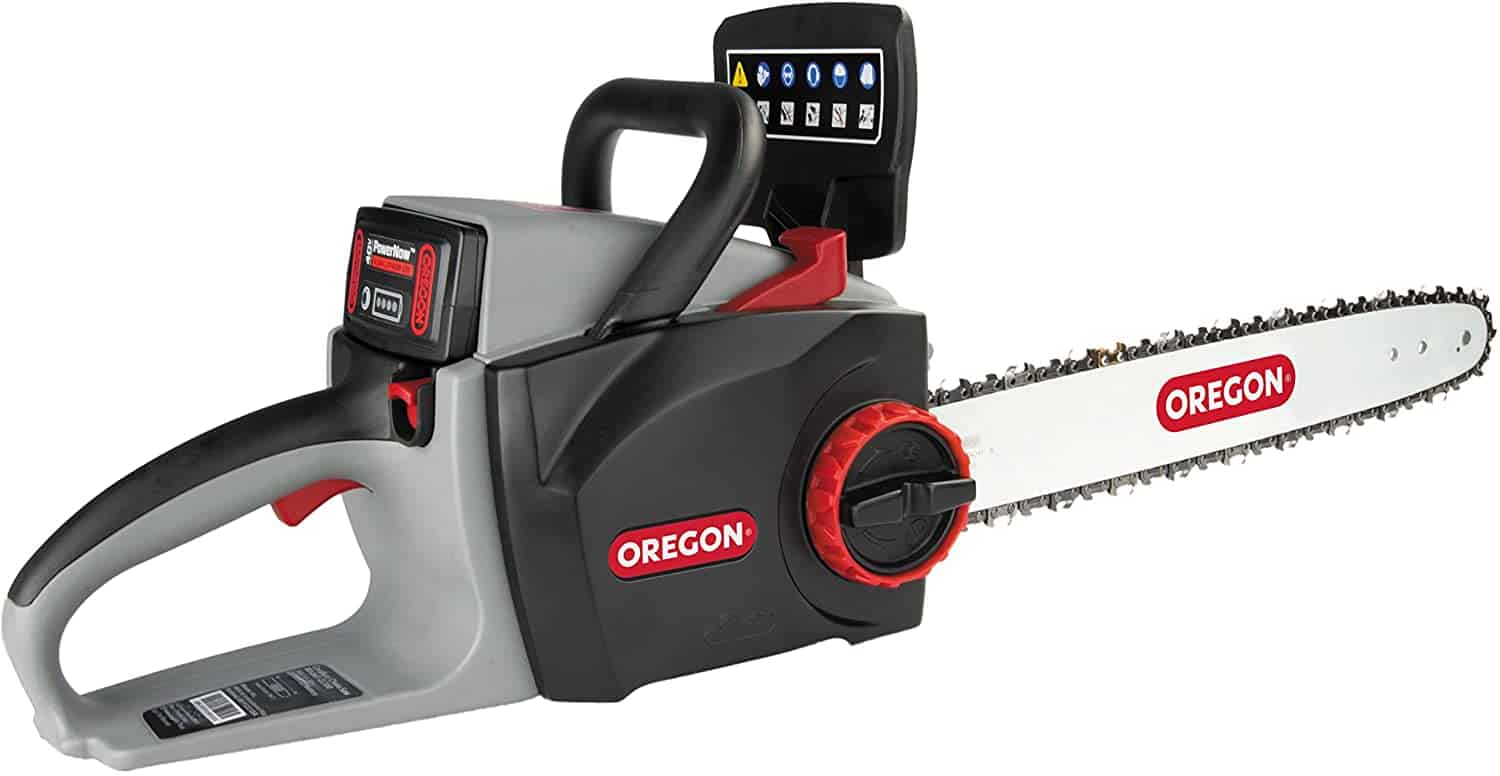 Oregon Cordless 16-inch Self-Sharpening Chainsaw with 4.0 Ah Battery and Charger Oregon Cordless 16-inch Self-Sharpening Chainsaw with 4.0 Ah Battery and Charger